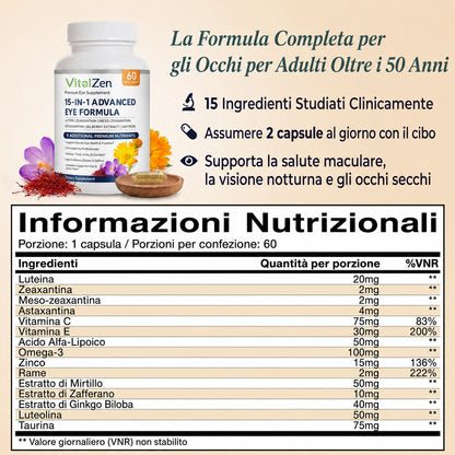 Lumivision Pro 15 in 1 Formula avanzata per il contorno occhi